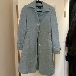 Elegant Light Blue Pea Coat